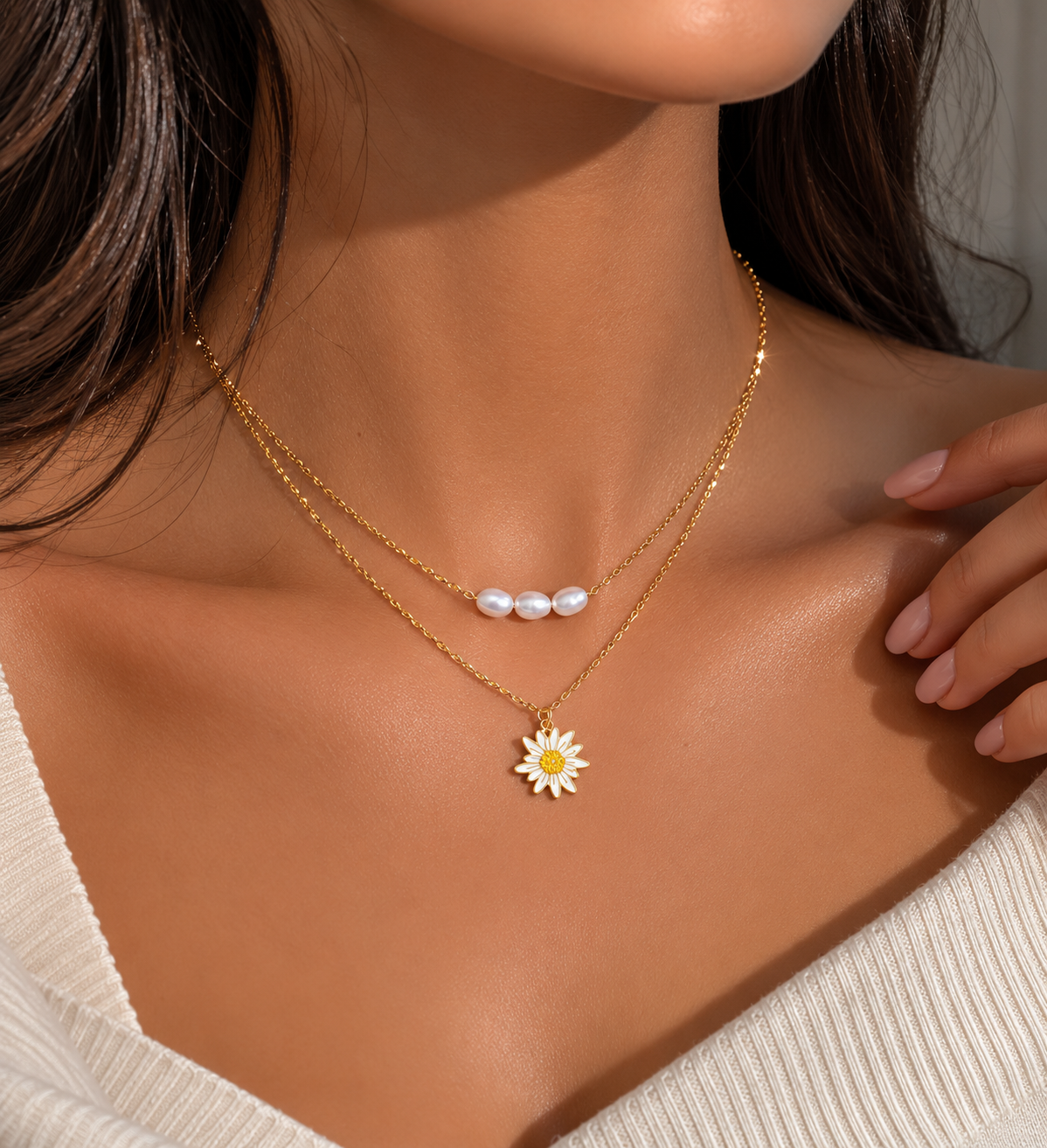 Collier Edelweiss – Fleur Alpine Dorée