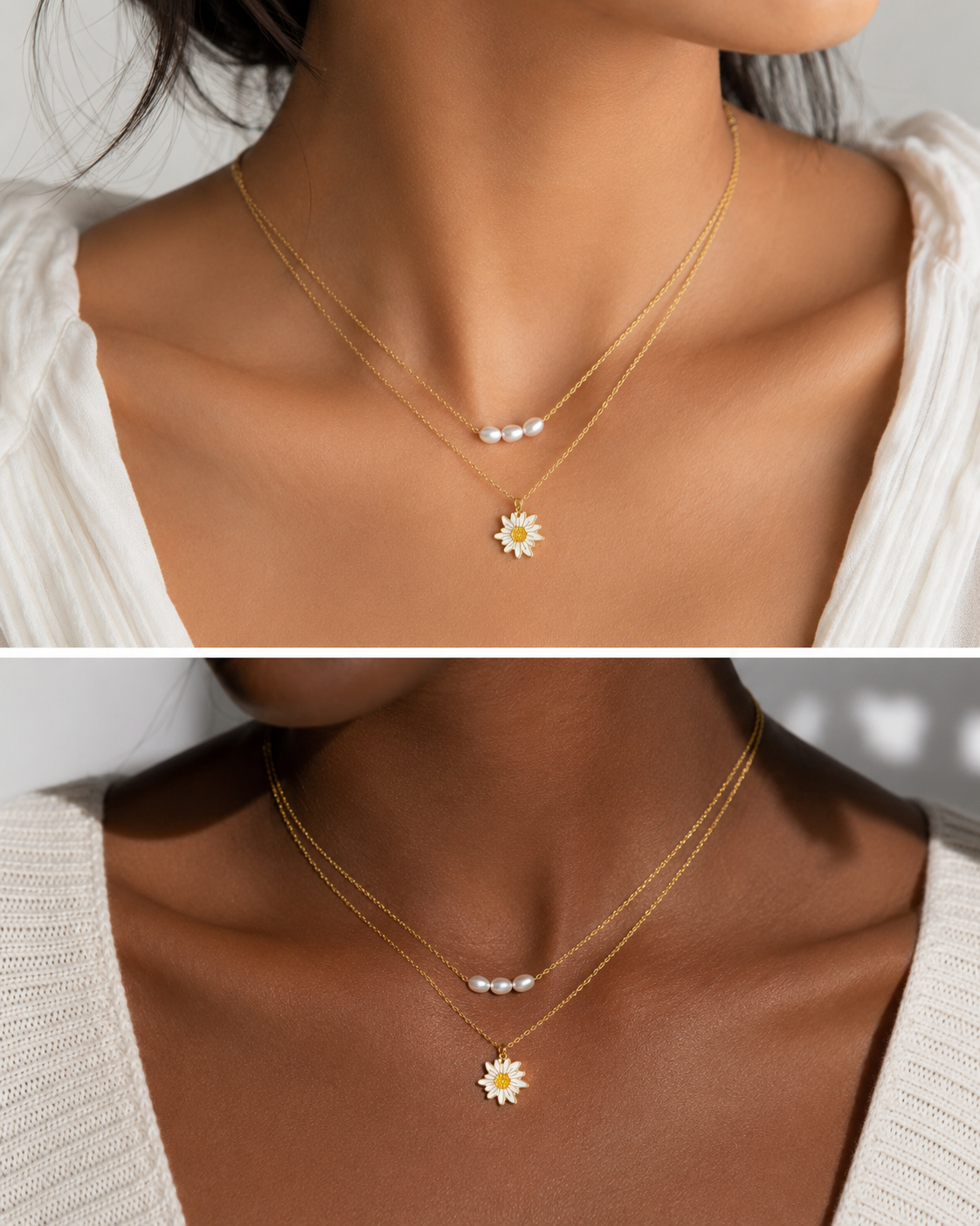 Collier Edelweiss – Fleur Alpine Dorée