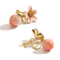 Boucles d’oreilles puces Fleur de Pêcher – Élégance féminine