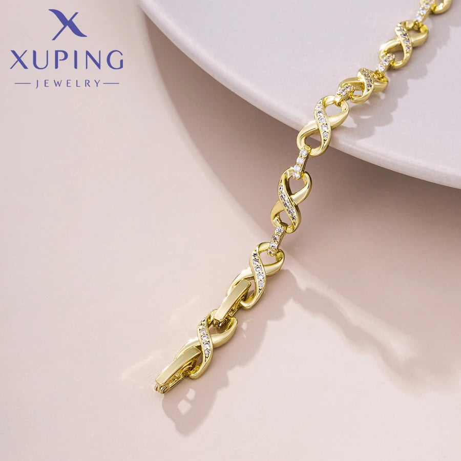 Bracelet Élégant Doré Xuping pour Femme – Style Romantique ✨