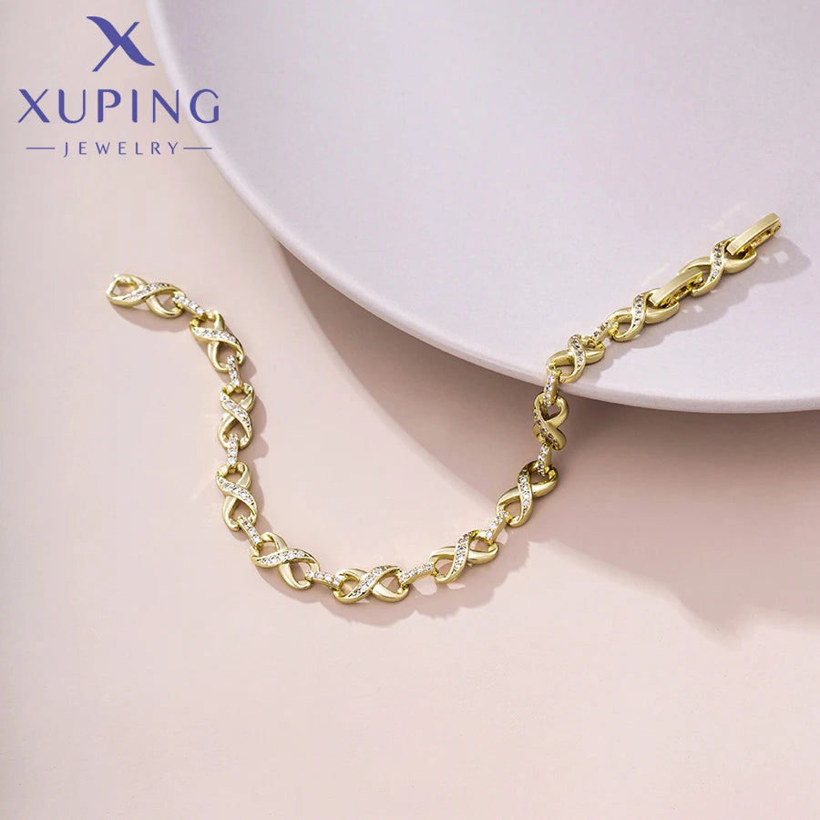 Bracelet Élégant Doré Xuping pour Femme – Style Romantique ✨