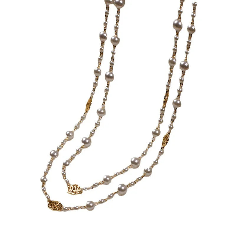 Collier Vintage Camellia Perles