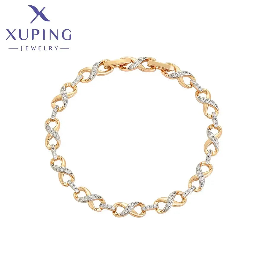 Bracelet Élégant Doré Xuping pour Femme – Style Romantique ✨