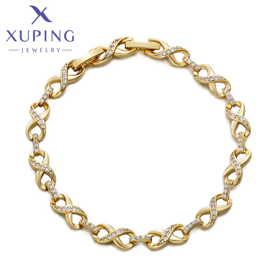 Bracelet Élégant Doré Xuping pour Femme – Style Romantique ✨