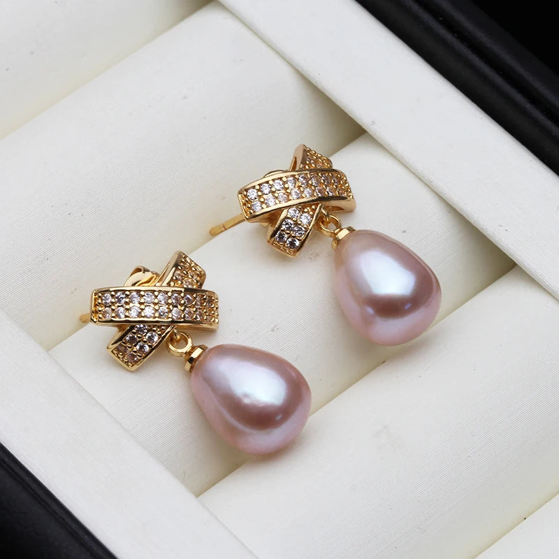 Boucles d'Oreilles Perles Naturelles