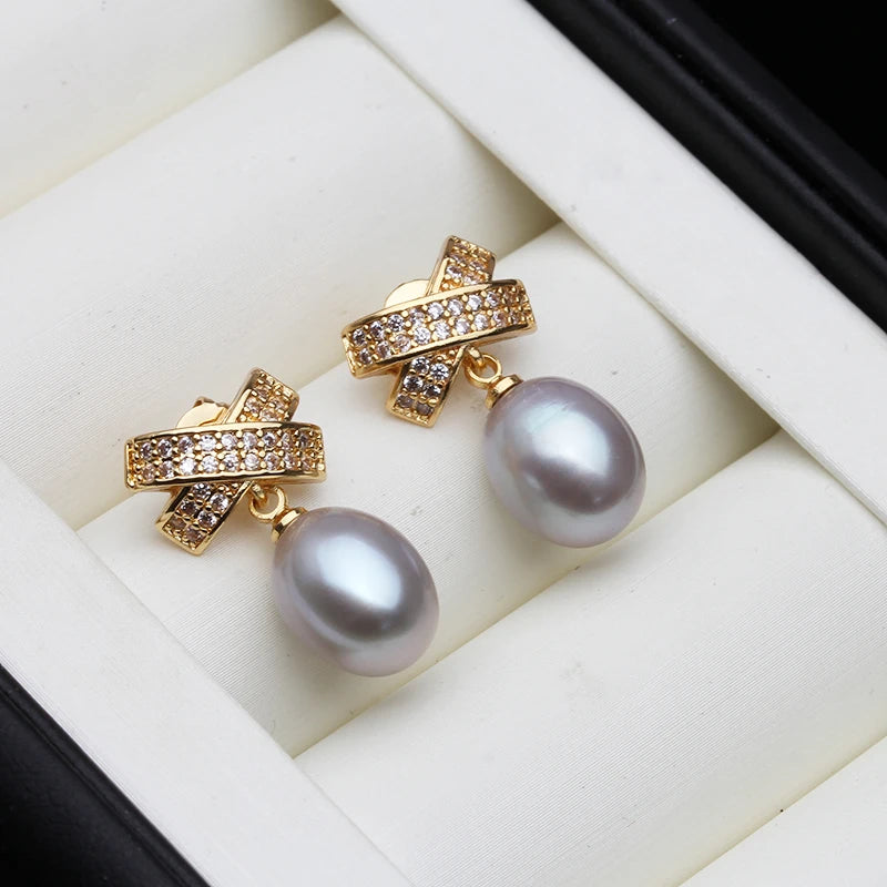 Boucles d'Oreilles Perles Naturelles