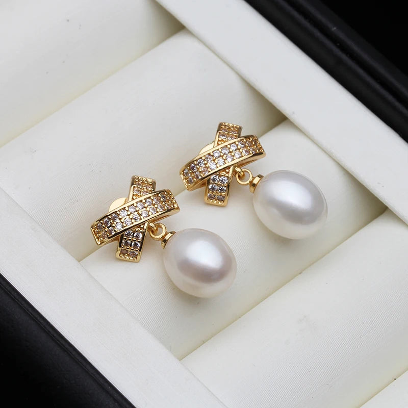 Boucles d'Oreilles Perles Naturelles