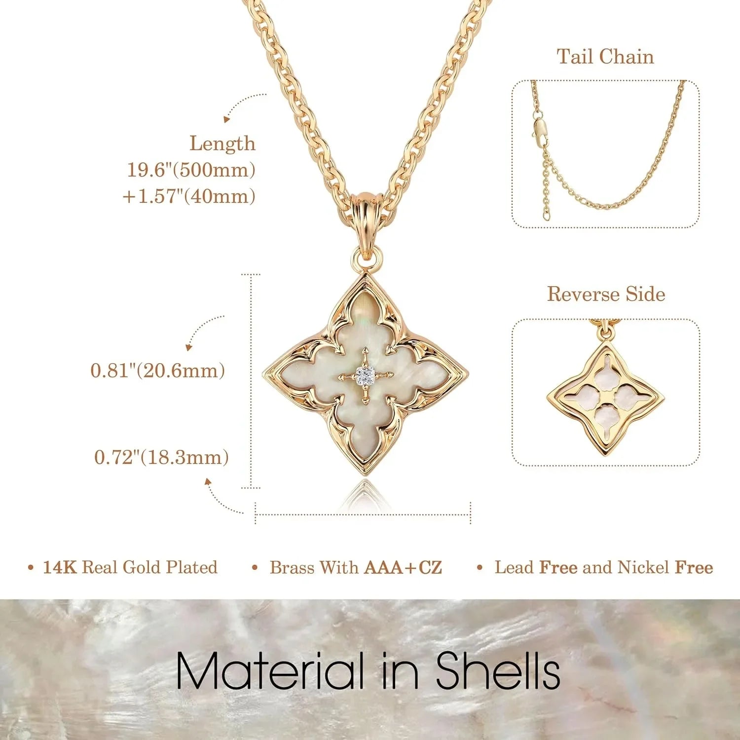 Collier Trèfle Élégant Plaqué Or avec Pendentif CZ ✨