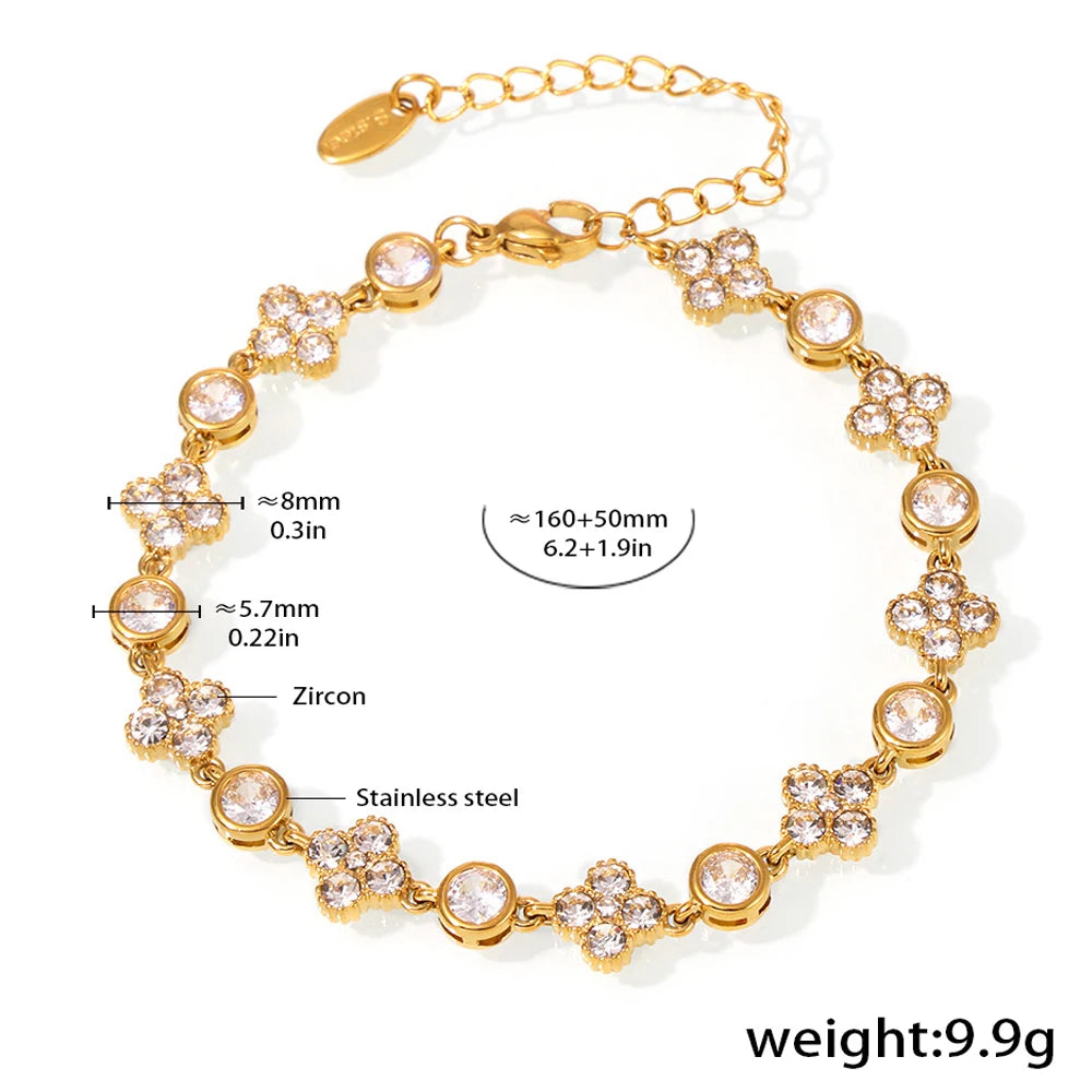 Bracelet chaîne femme plaqué or 18K ajustable