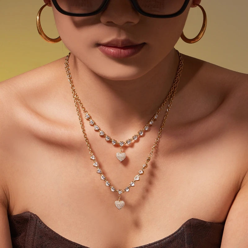 Collier Cœur Doré Romantique