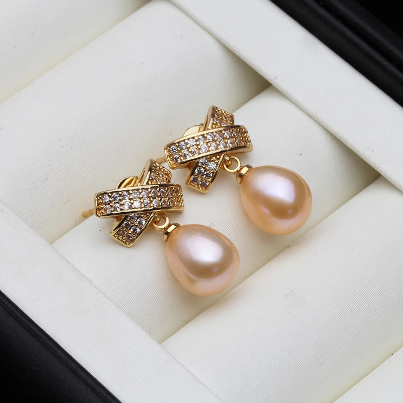 Boucles d'Oreilles Perles Naturelles