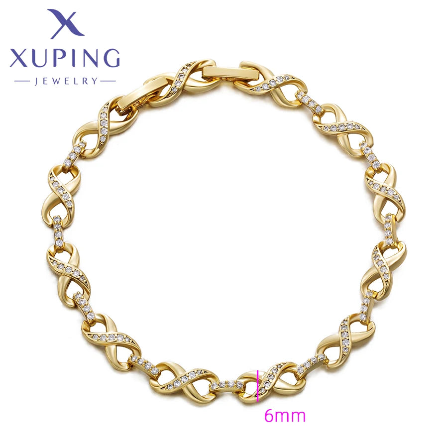 Bracelet Élégant Doré Xuping pour Femme – Style Romantique ✨