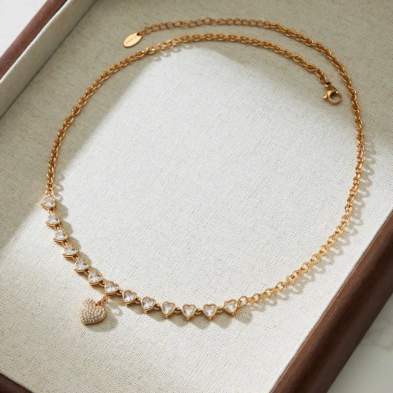 Collier Cœur Doré Romantique