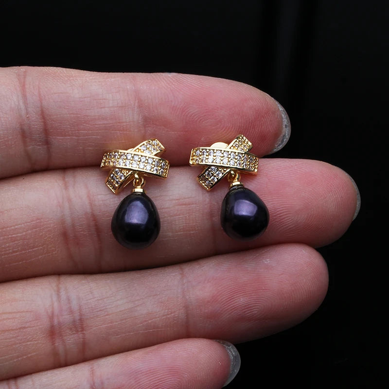 Boucles d'Oreilles Perles Naturelles