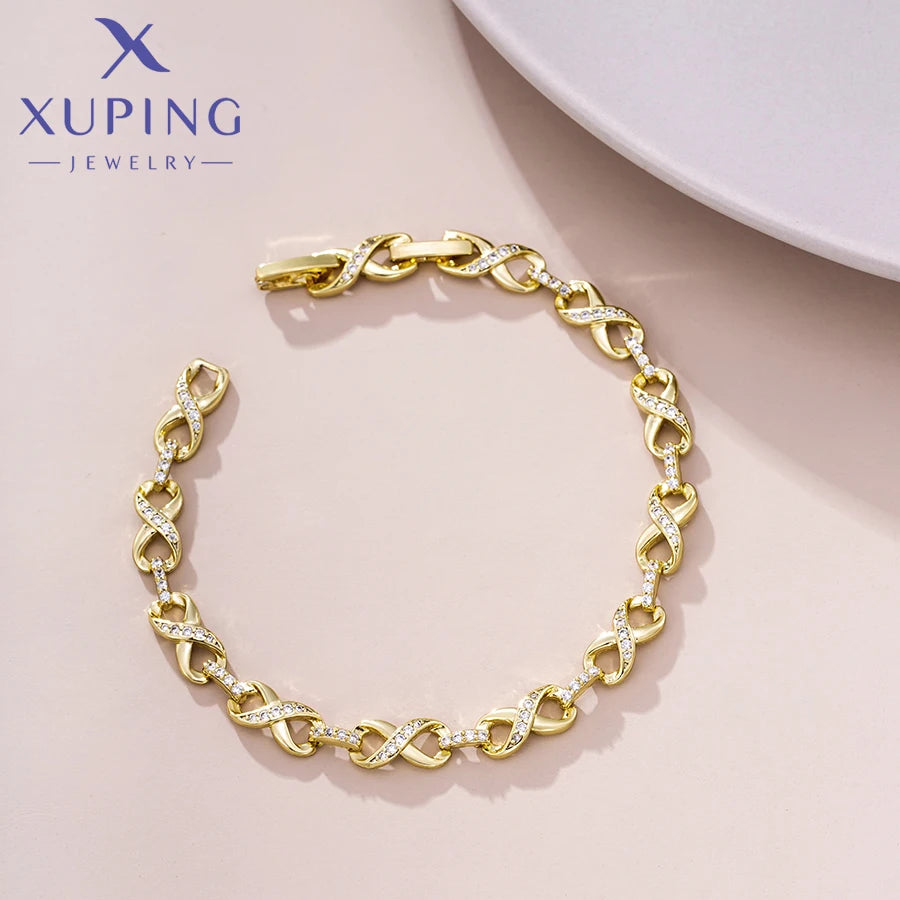 Bracelet Élégant Doré Xuping pour Femme – Style Romantique ✨